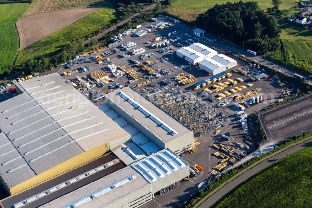 Aerial photograph Bad Schussenried - Building and production halls on the premises of Liebherr-Mischtechnik GmbH in Bad Schussenried in the state Baden-Wuerttemberg, Germany
