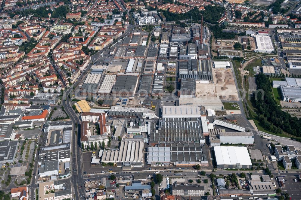 Nürnberg from the bird's eye view: Building and production halls on the premises of MAN Truck & Bus AG on Vogelweiherstrasse in Nuremberg in the state Bavaria, Germany
