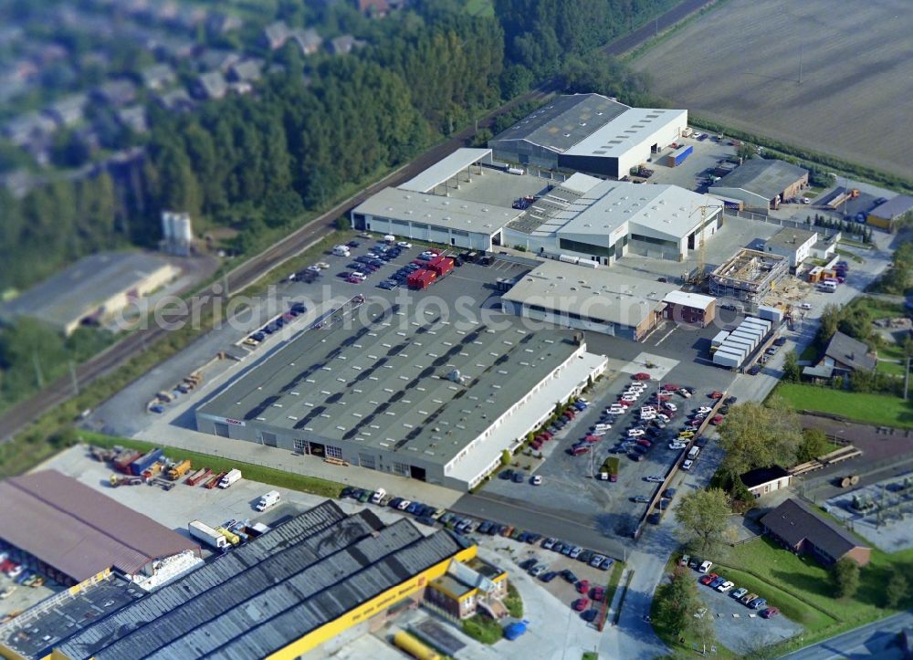 Nottuln from above - Building and production halls on the premises von Meypack Verpackungssystemtechnik GmbH in Nottuln in the state North Rhine-Westphalia, Germany