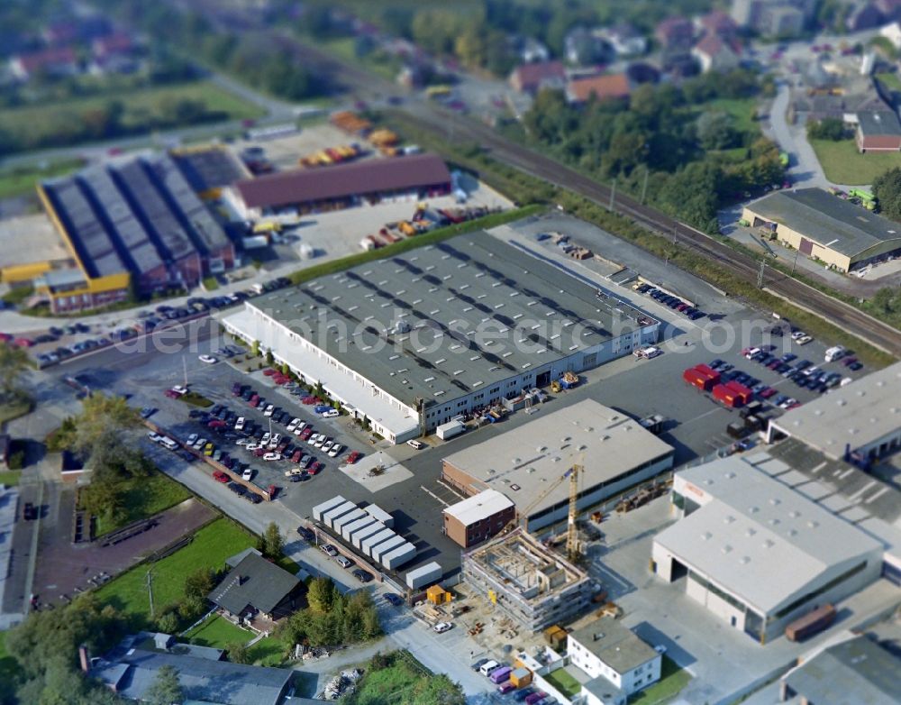 Nottuln from the bird's eye view: Building and production halls on the premises von Meypack Verpackungssystemtechnik GmbH in Nottuln in the state North Rhine-Westphalia, Germany
