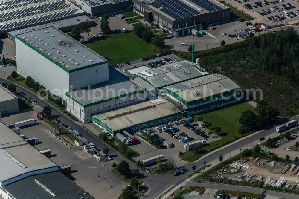 Aerial image Roth - Building and production halls on the premises der Nutrichem Diaet + Pharma GMBH An of Laende in Roth in the state Bavaria, Germany