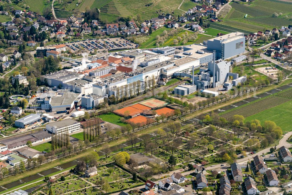 Aerial photograph Oberkirch - Building and production halls on the premises of Papierfabrik August Koehler SE in Oberkirch in the state Baden-Wurttemberg, Germany