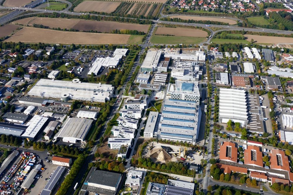 Aerial image Göttingen - Building and production halls on the premises of Sartorius AG in Goettingen in the state Lower Saxony, Germany