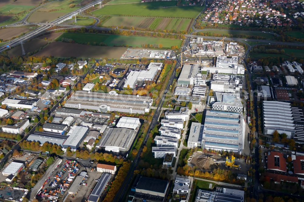 Aerial image Göttingen - Building and production halls on the premises of Sartorius AG in Goettingen in the state Lower Saxony, Germany