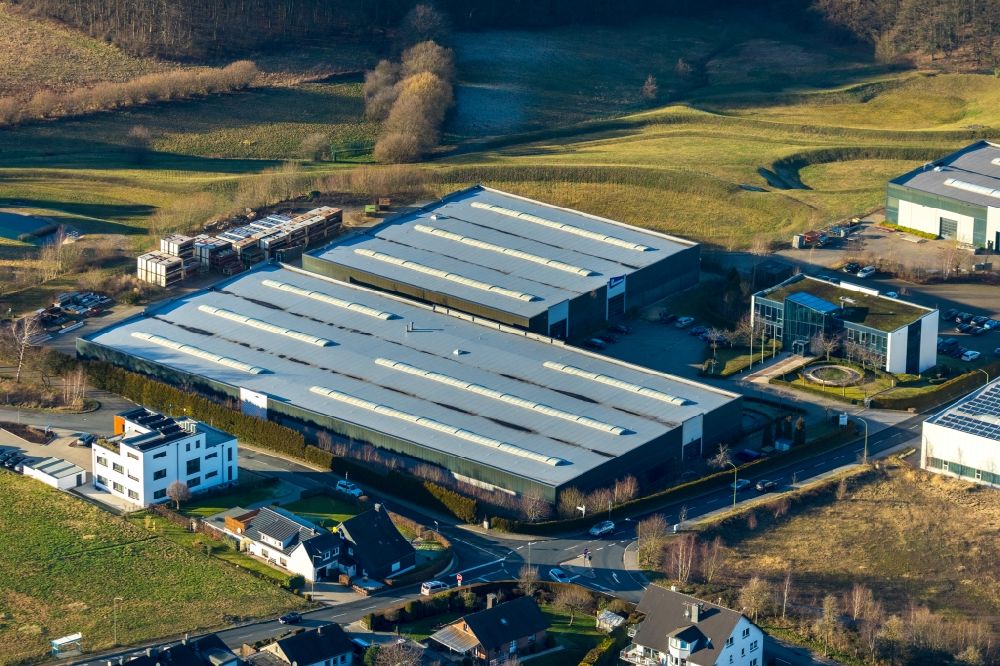 Aerial image Ennepetal - Building and production halls on the premises of the Schaefer Zerspanungstechnik GmbH on Koenigsfelder Strasse in the district Oelkinghausen in Ennepetal in the state North Rhine-Westphalia, Germany
