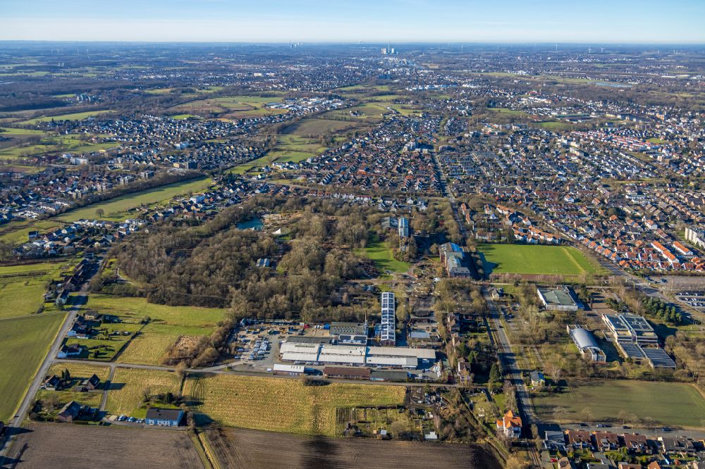 Hamm from above - Building and production halls on the premises of Schroeder and Sohn GmbH on street Am Maximilianpark in the district Norddinker in Hamm at Ruhrgebiet in the state North Rhine-Westphalia, Germany