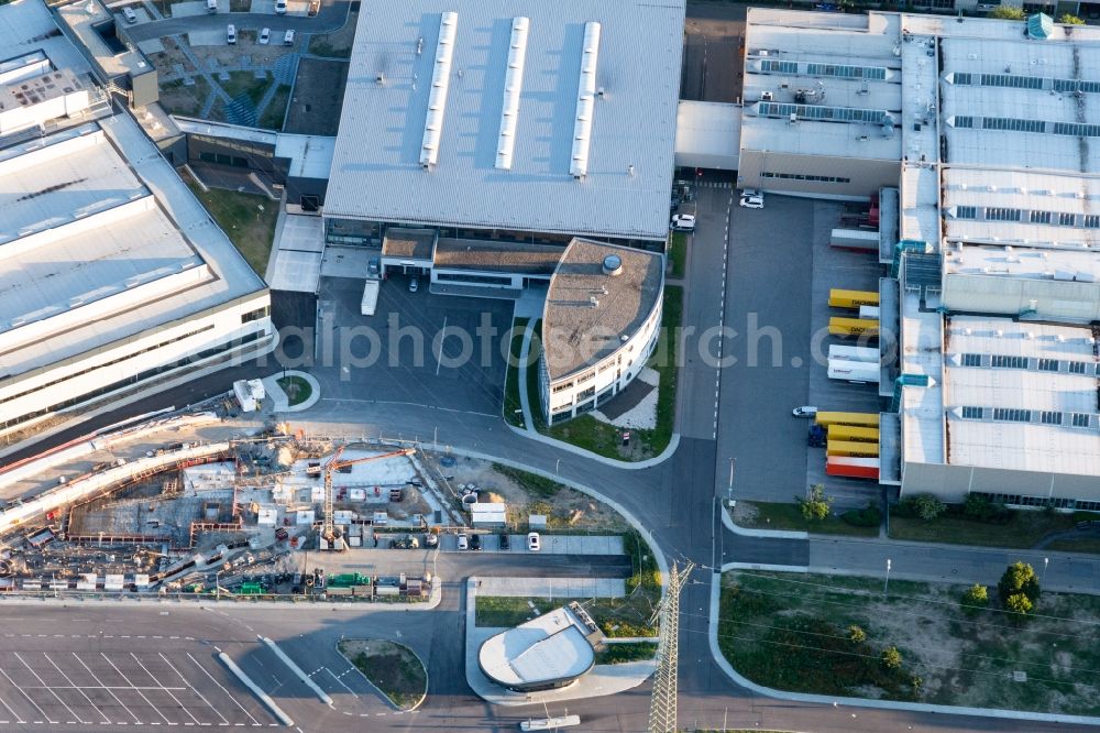 Graben-Neudorf from the bird's eye view: Factory premises of SEW-EURODRIVE GmbH & Co KG in Graben-Neudorf in the state Baden-Wurttemberg, Germany