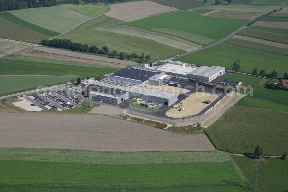Imling from above - Building and production halls on the premises of TORTEC Brandschutztor GmbH in Imling in Oberoesterreich, Austria