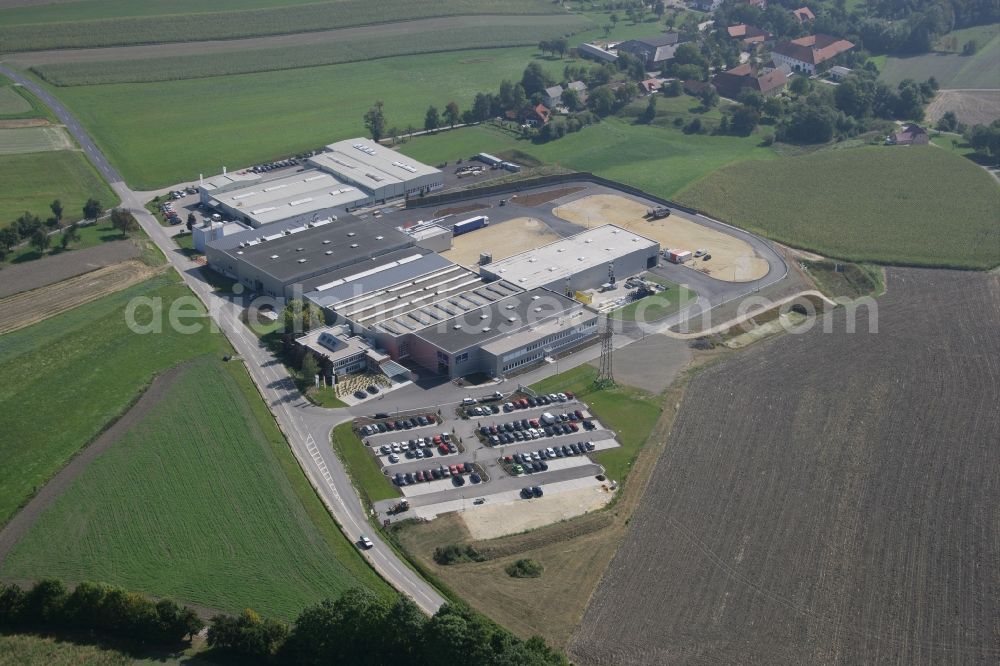 Imling from the bird's eye view: Building and production halls on the premises of TORTEC Brandschutztor GmbH in Imling in Oberoesterreich, Austria