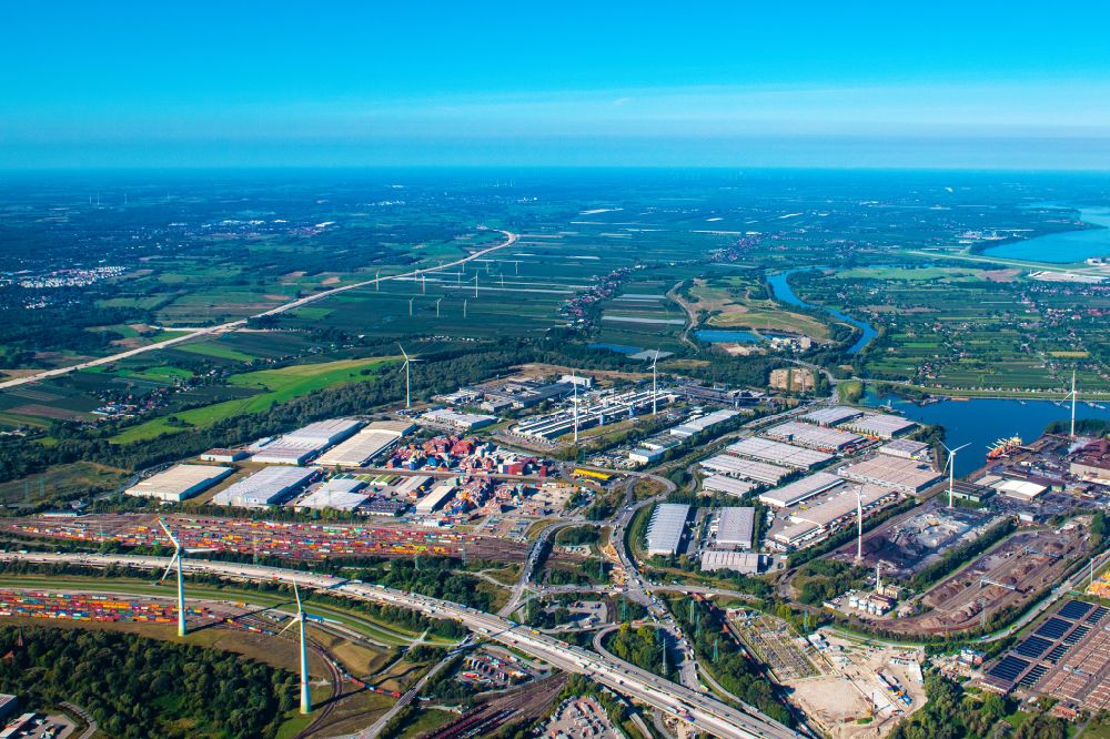Aerial image Hamburg - Factory premises of Trimet Aluminum SE in the district of Altenwerder in Hamburg in the state of Hamburg, Germany