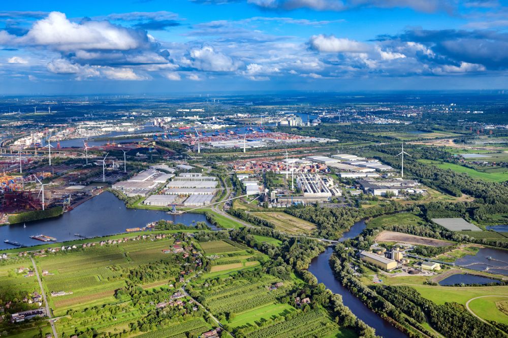 Aerial photograph Hamburg - Factory premises of Trimet Aluminum SE in the district of Altenwerder in Hamburg in the state of Hamburg, Germany