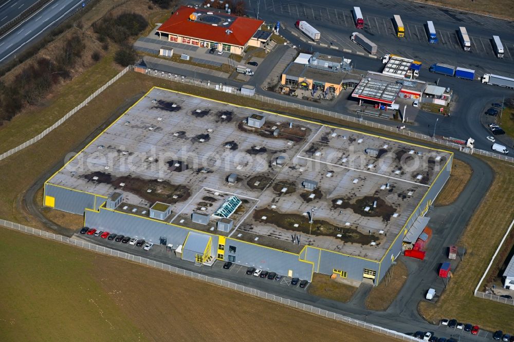 Aerial image Münchberg - Building and production halls on the premises Vescom Textiles GmbH in Muenchberg in the state Bavaria, Germany