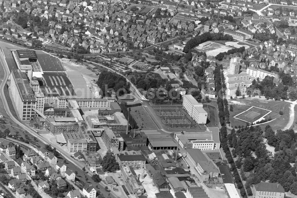 Aerial photograph Geislingen an der Steige - Building and production halls on the premises of WMF Metallwarenfabrik in Geislingen an der Steige in the state Baden-Wuerttemberg, Germany