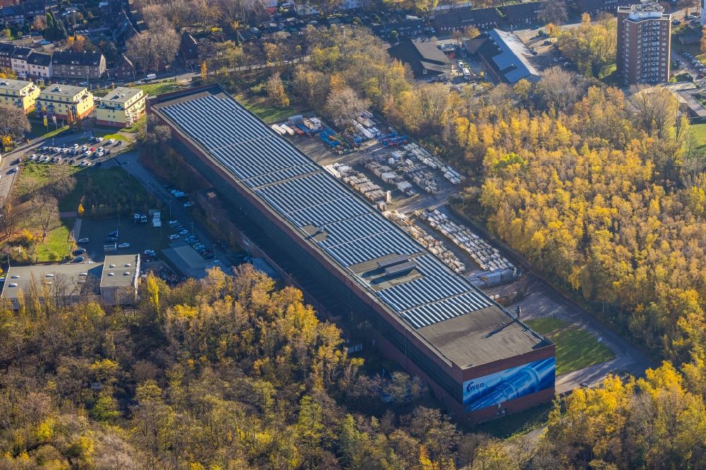 Aerial image Oberhausen - Building and production halls on the premises WSC Walzen-Service-Center GmbH on Essener Strasse in Oberhausen in the state North Rhine-Westphalia, Germany