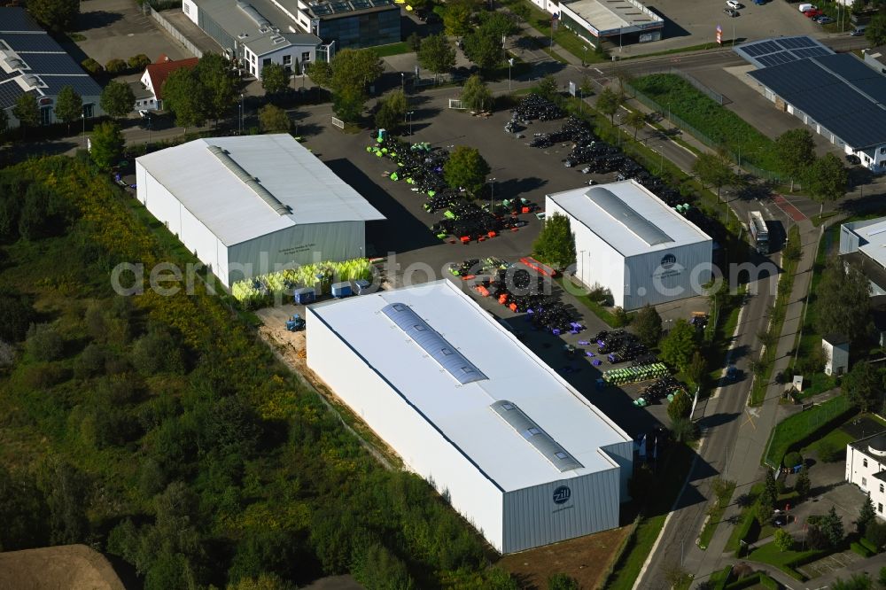 Aerial image Lauingen - Building and production halls on the premises of Zill GmbH & Co. KG in Lauingen in the state Bavaria, Germany