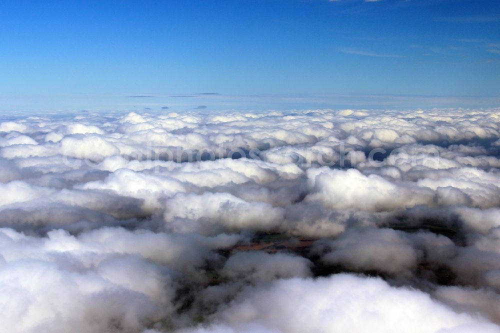 Aerial photograph Stölln - Weather conditions with cloud formation in Stoelln in the state Brandenburg, Germany