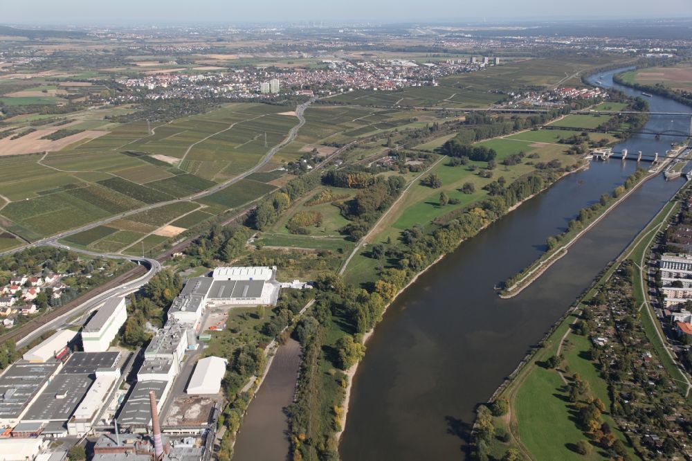 Aerial photograph Wiesbaden, Mainz-Kostheim - Wiesbaden, Stadtteil Mainz-Kostheim,