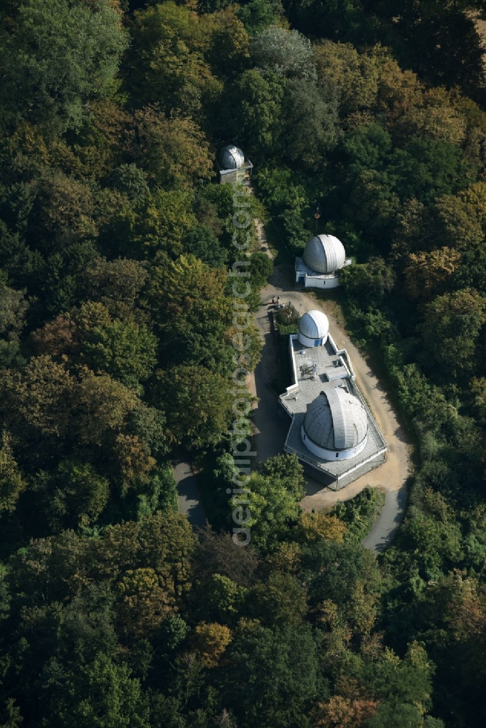 Aerial image Berlin - Observatory Wilhelm-Foerster-Sternwarte on Insulaner hill in the Schoeneberg part of Berlin