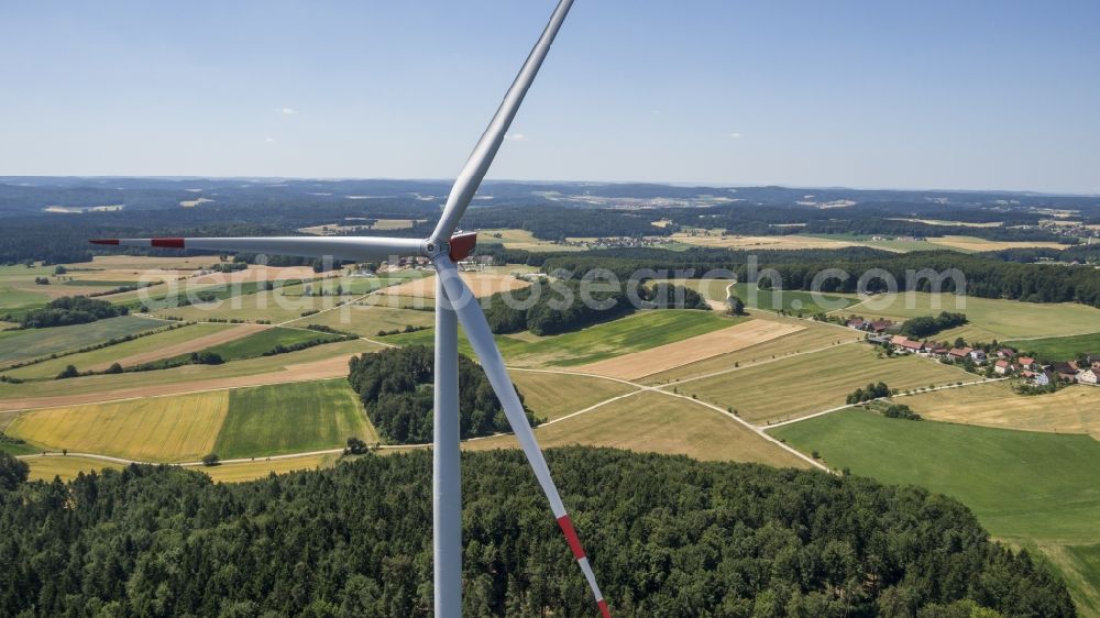 Oberpfalz from above - Windmill, Upper-Palatinate, in the state of Bavaria, Germany