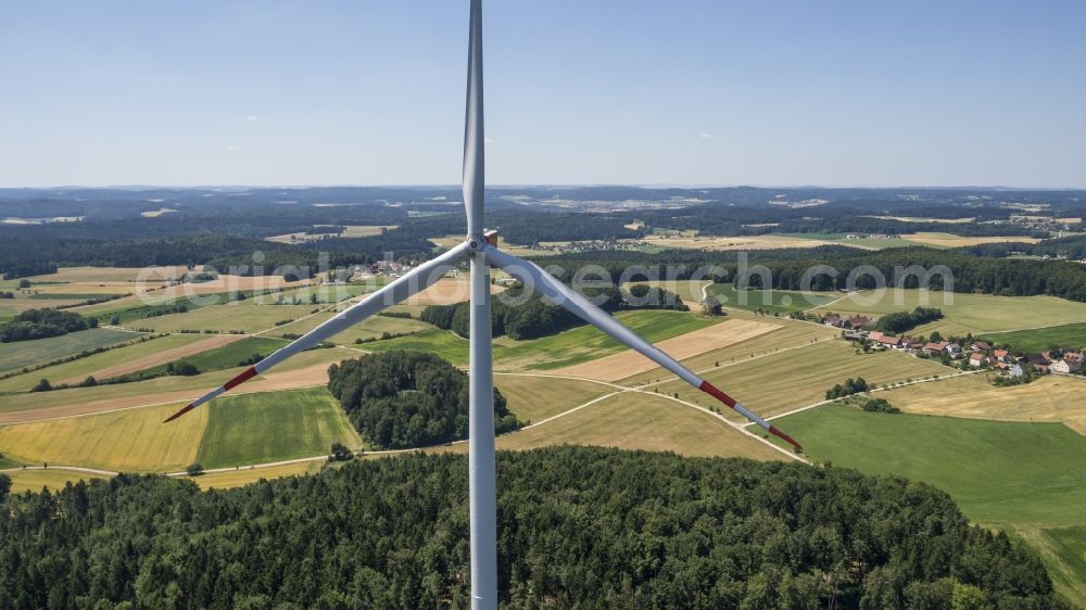 Aerial image Oberpfalz - Windmill, Upper-Palatinate, in the state of Bavaria, Germany