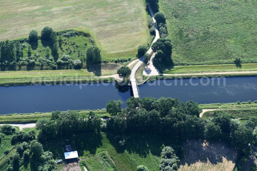 Aerial photograph Buchhorst - Agricultural road bridge Lanze-Buchhorst over the Elbe-Luebeck-Canal in Buchhorst in the state Schleswig-Holstein