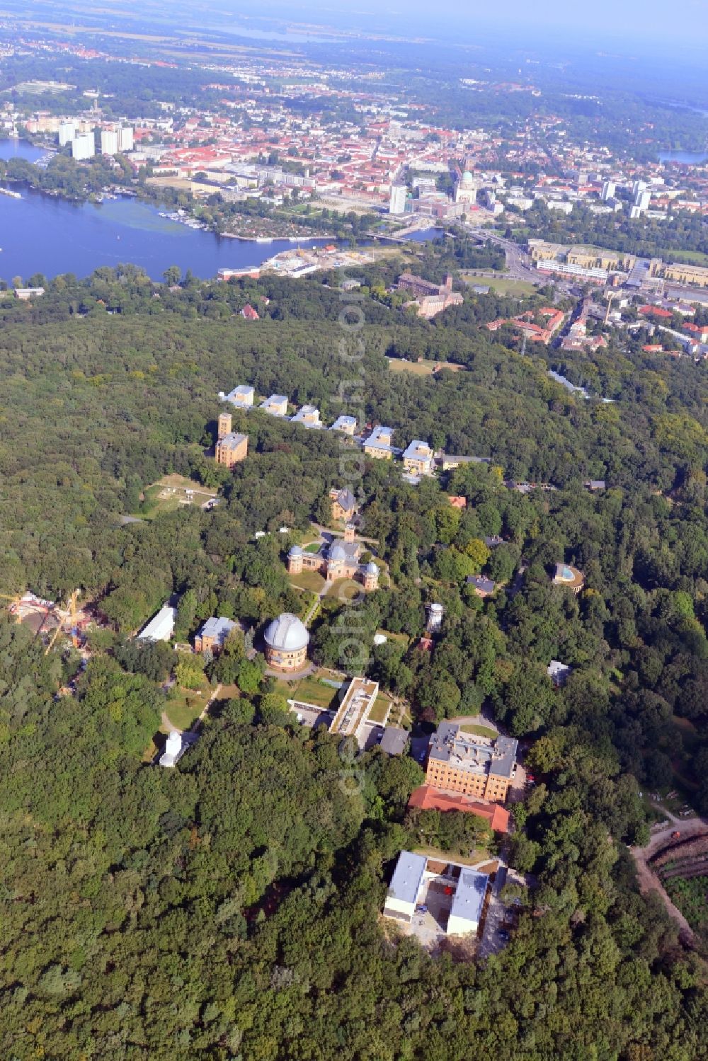 Potsdam from the bird's eye view: View of the science park Albert Einstein on the Telegrafenberg in Potsdam in the federal state of Brandenburg