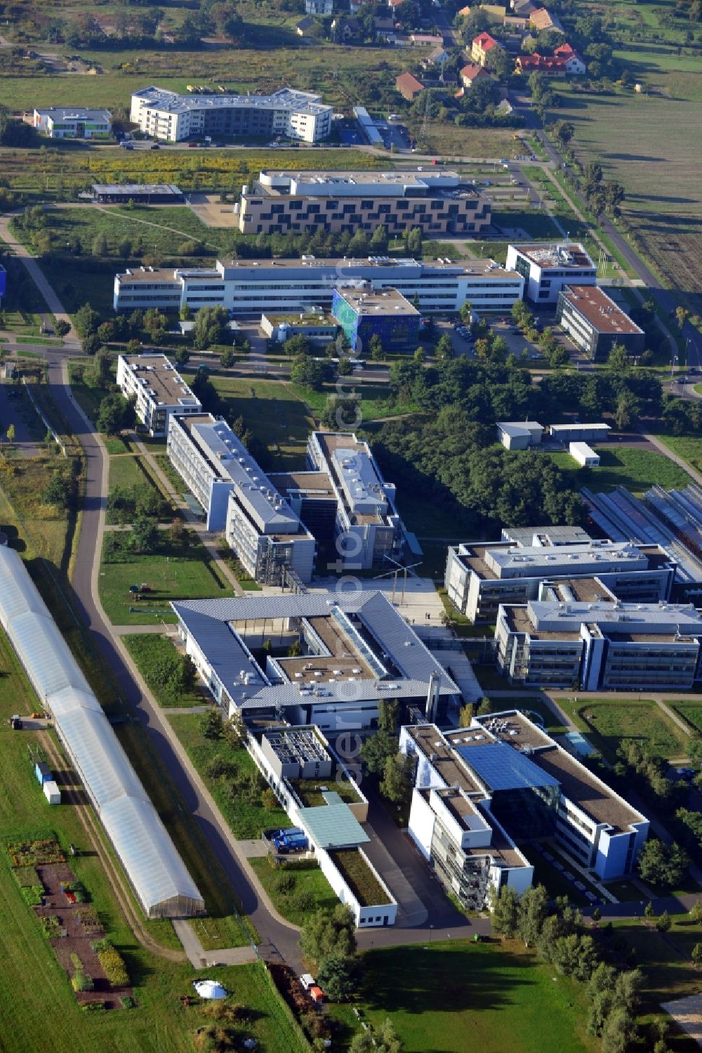 Potsdam from above - View of science park Golm in Potsdam in Brandenburg
