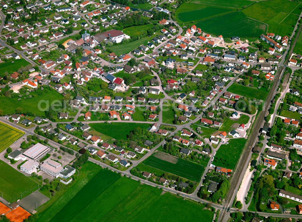 Aerial photograph Allmendingen - Single-family residential area of settlement in Allmendingen in the state Baden-Wuerttemberg, Germany