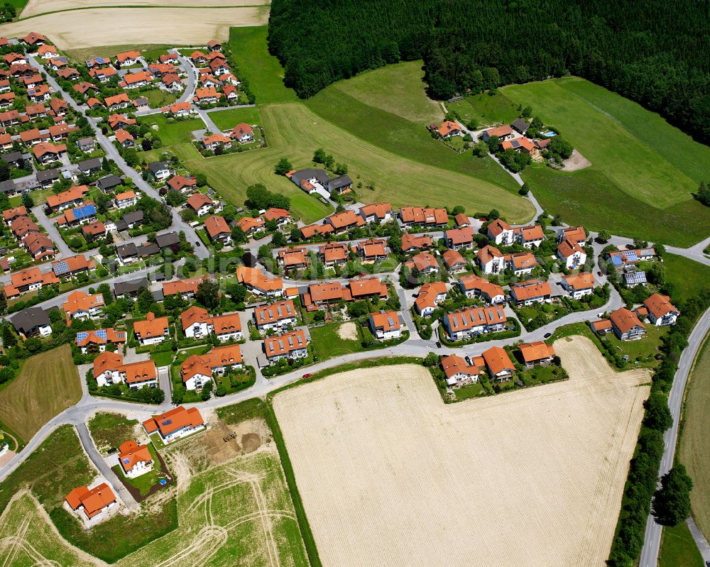 Altenbuch from above - Single-family residential area of settlement in Altenbuch in the state Bavaria, Germany