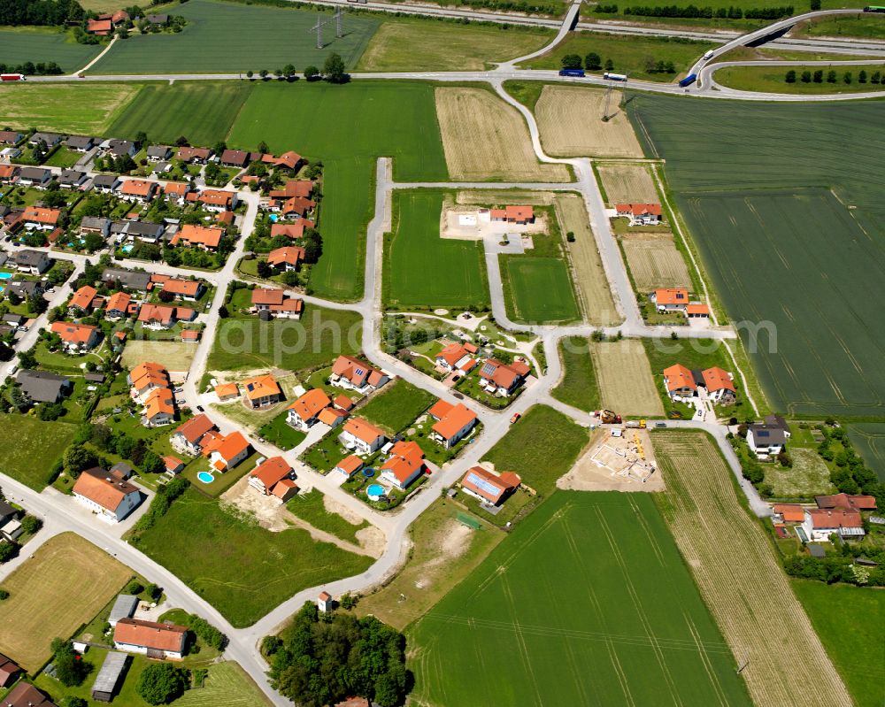 Aerial photograph Alzgern - Single-family residential area of settlement in Alzgern in the state Bavaria, Germany