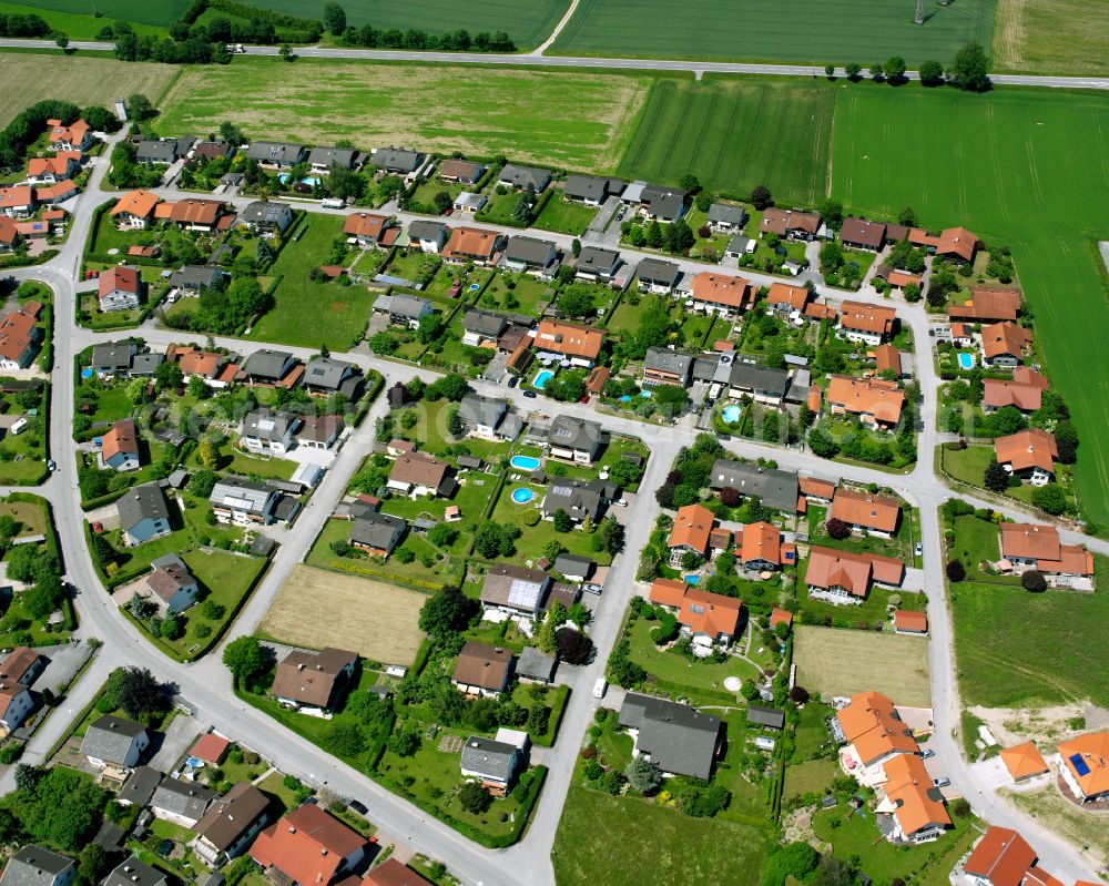Aerial image Alzgern - Single-family residential area of settlement in Alzgern in the state Bavaria, Germany