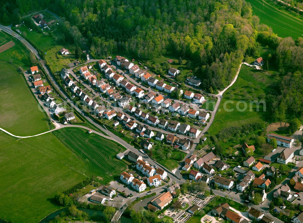 Arnegg from the bird's eye view: Single-family residential area of settlement in Arnegg in the state Baden-Wuerttemberg, Germany