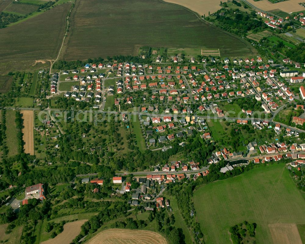 Bad Köstritz from above - Single-family residential area of settlement in Bad Köstritz in the state Thuringia, Germany