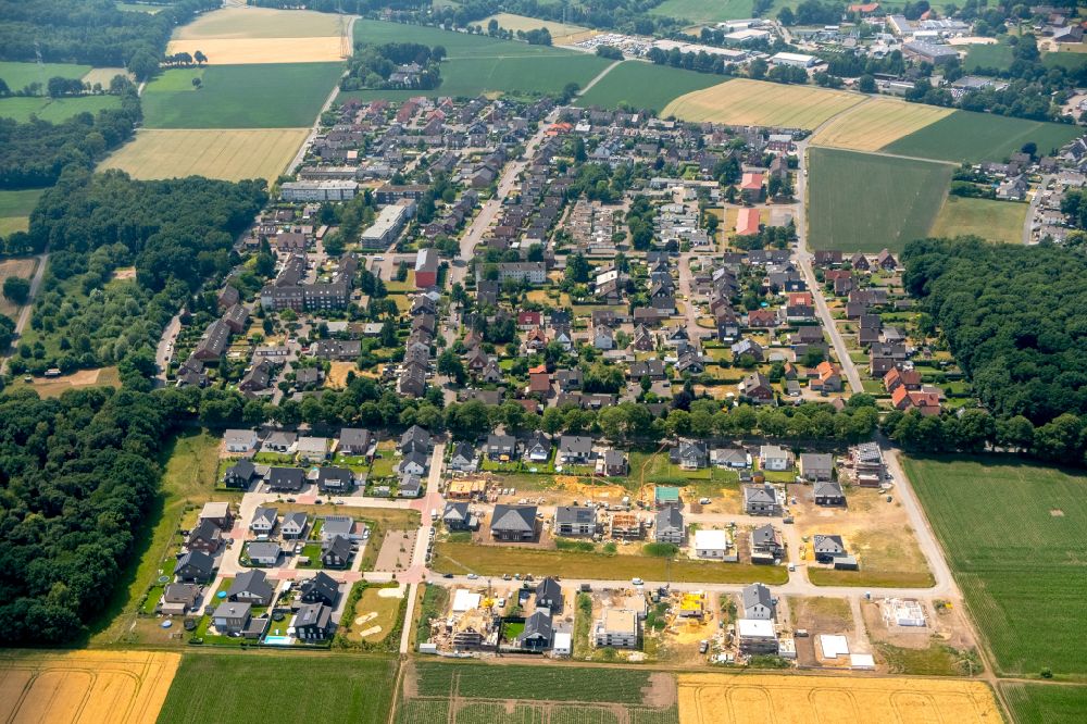 Barkenberg from above - Single-family residential area of settlement in Barkenberg at Ruhrgebiet in the state North Rhine-Westphalia, Germany