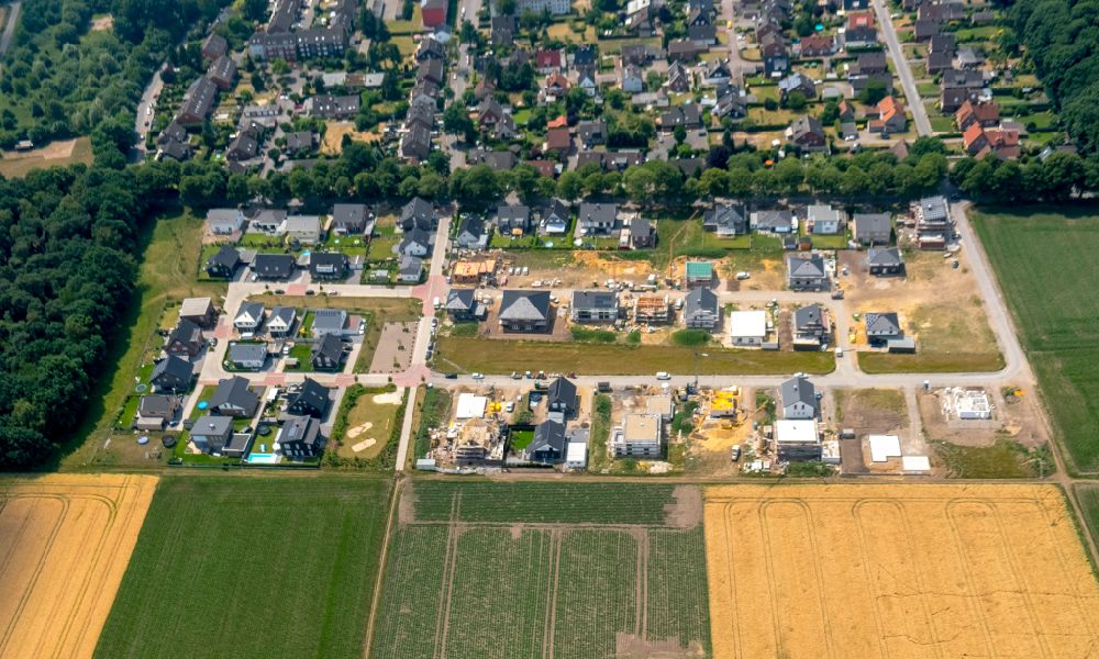 Barkenberg from the bird's eye view: Single-family residential area of settlement in Barkenberg at Ruhrgebiet in the state North Rhine-Westphalia, Germany