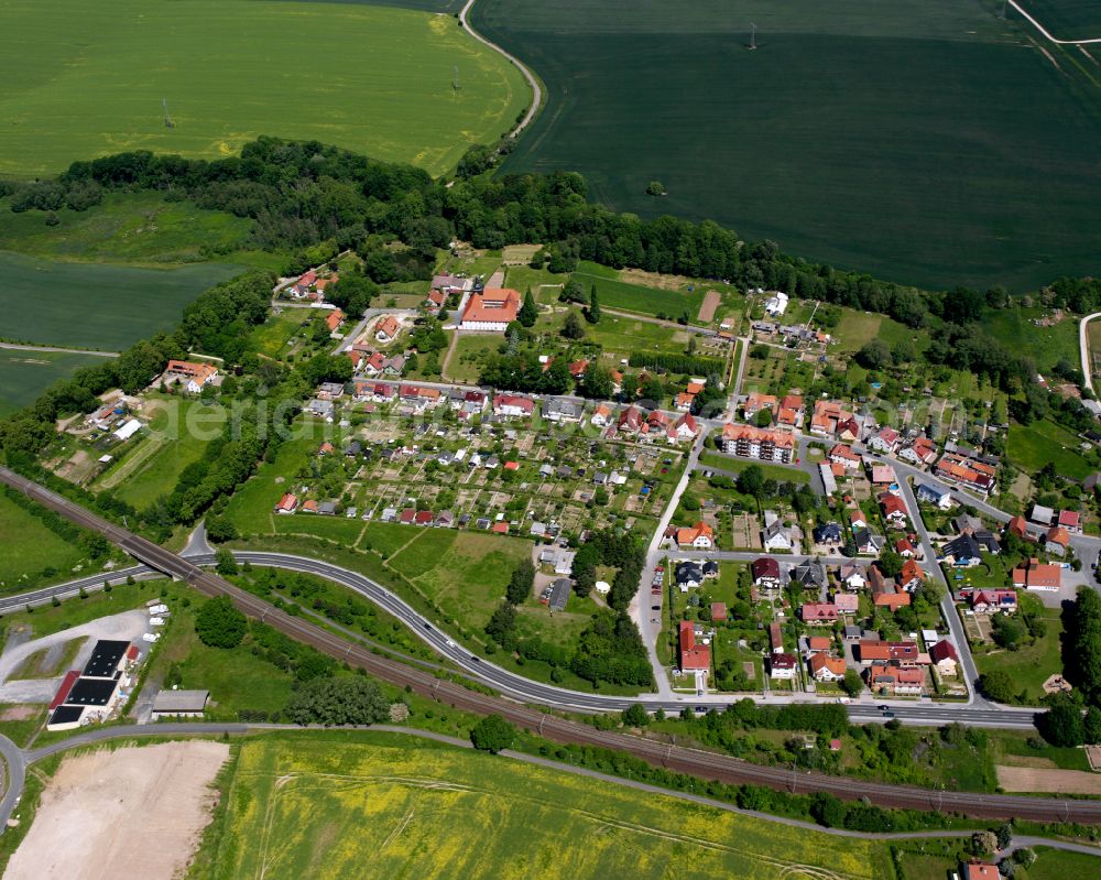 Beuren from above - Single-family residential area of settlement in Beuren in the state Thuringia, Germany