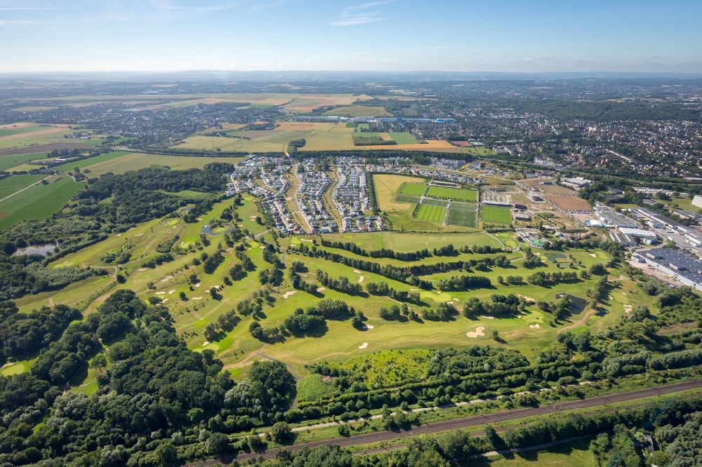 Aerial photograph Dortmund - Single-family residential area of settlement Brakeler Feld in the district Brackel in Dortmund in the state North Rhine-Westphalia, Germany