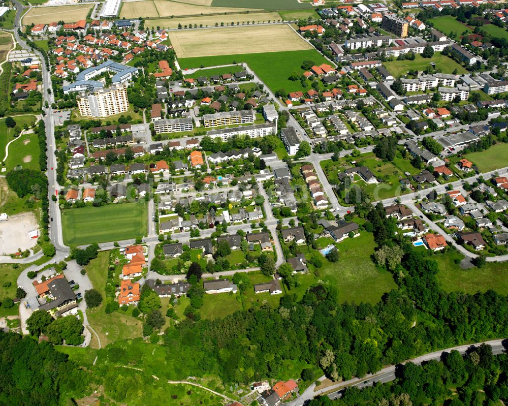 Aerial photograph Burghausen - Single-family residential area of settlement in Burghausen in the state Bavaria, Germany