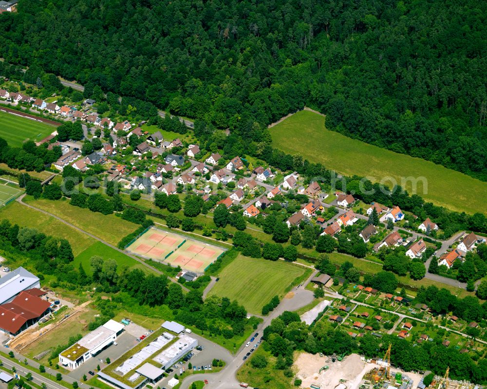 Derendingen from the bird's eye view: Single-family residential area of settlement in Derendingen in the state Baden-Wuerttemberg, Germany
