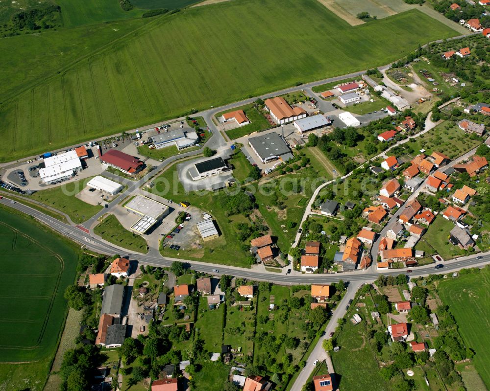 Drübeck from the bird's eye view: Residential area of single-family settlement in Drübeck in the state Saxony-Anhalt, Germany