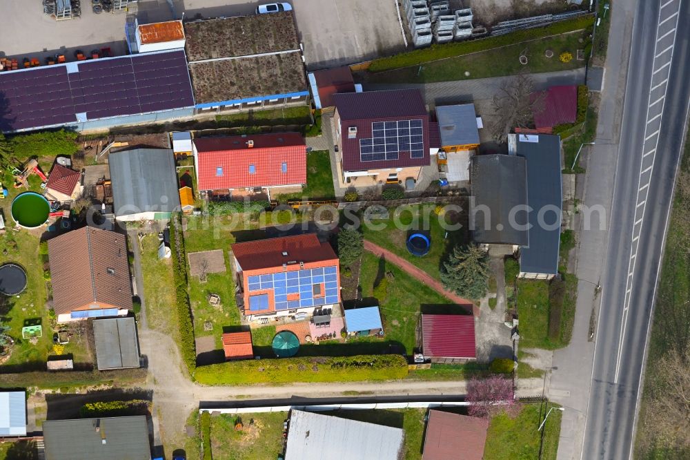 Ahrensfelde from above - Single-family residential area of settlement Eichner Chaussee in the district Eiche in Ahrensfelde in the state Brandenburg, Germany