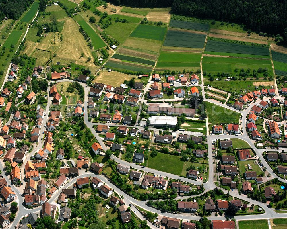 Aerial photograph Emmingen - Single-family residential area of settlement in Emmingen in the state Baden-Wuerttemberg, Germany