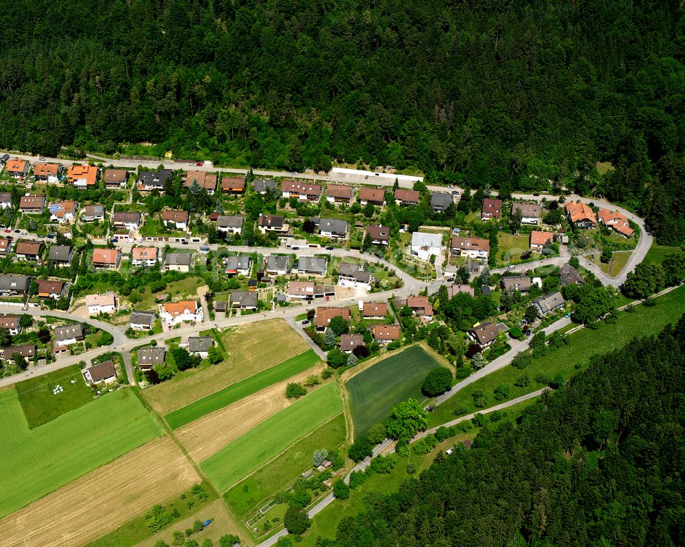 Emmingen from the bird's eye view: Single-family residential area of settlement in Emmingen in the state Baden-Wuerttemberg, Germany