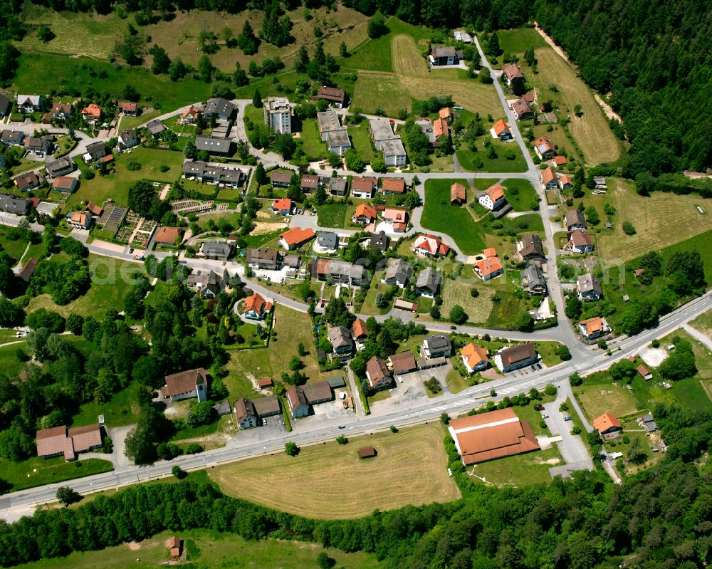 Aerial photograph Enzklösterle - Single-family residential area of settlement in Enzklösterle in the state Baden-Wuerttemberg, Germany