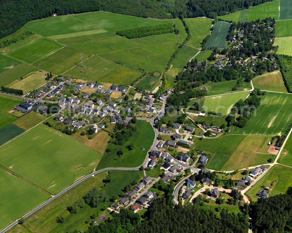 Aerial image Erbach - Single-family residential area of settlement in Erbach in the state Rhineland-Palatinate