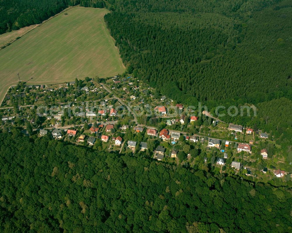 Aerial image Ernsee - Single-family residential area of settlement in Ernsee in the state Thuringia, Germany