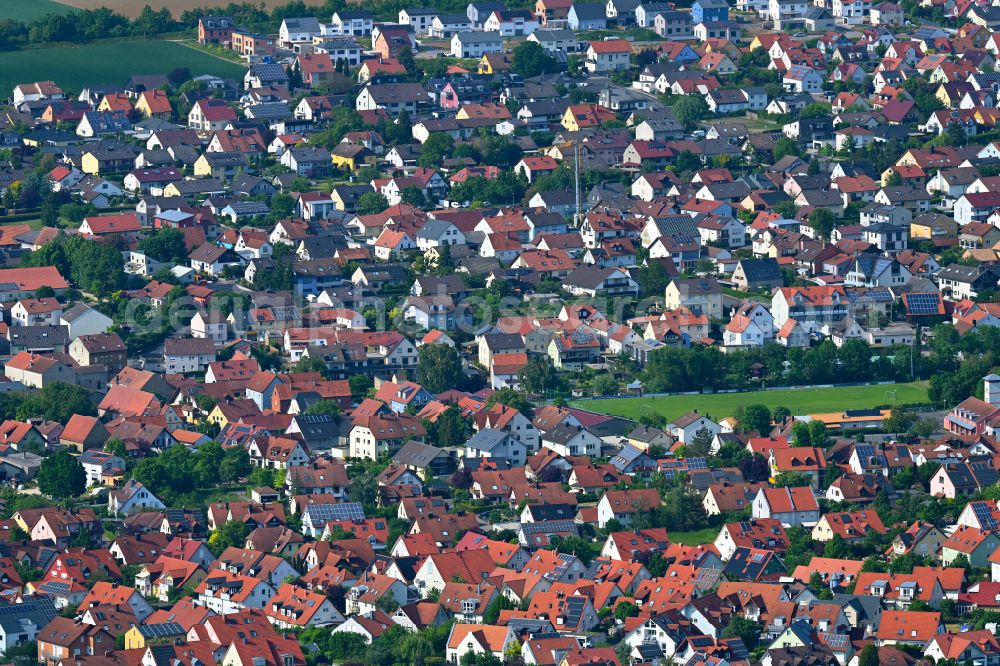 Aerial photograph Estenfeld - Residential area of single-family settlement in Estenfeld in the state Bavaria, Germany