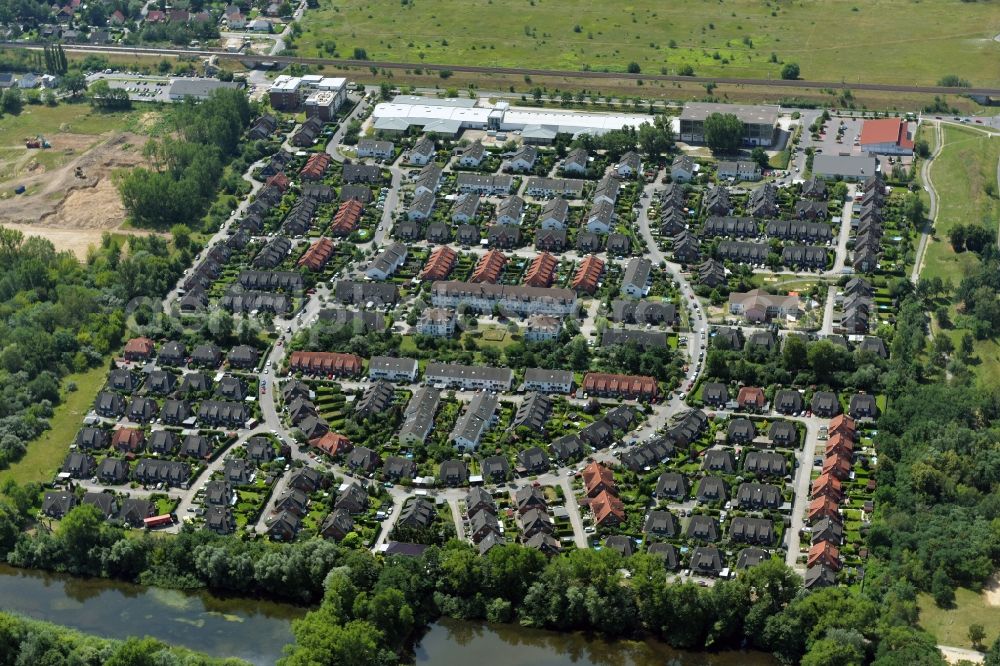Aerial image Falkensee - Single-family residential area of settlement Falkensee in Falkensee in the state Brandenburg