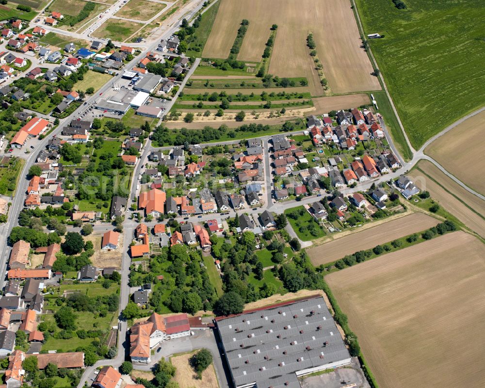 Aerial image Freistett - Single-family residential area of settlement in Freistett in the state Baden-Wuerttemberg, Germany