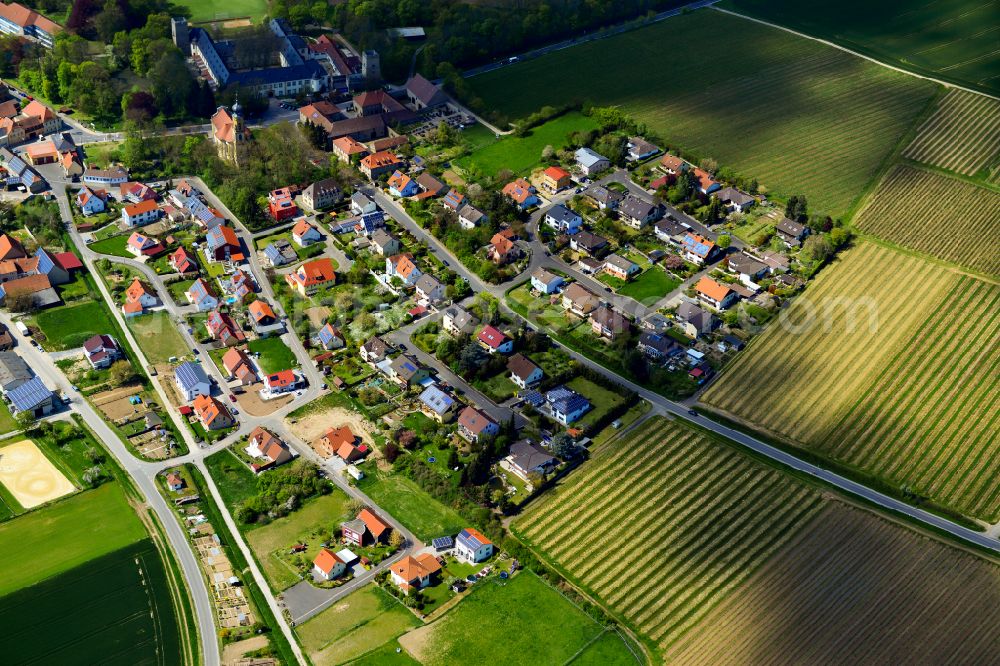 Aerial image Gaibach - Single-family residential area of settlement in Gaibach in the state Bavaria, Germany
